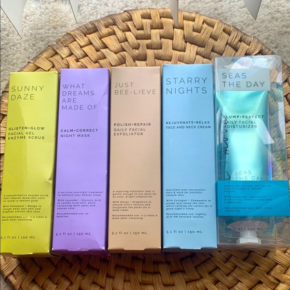 New sun + moon face skin care 150ml bottles new x 5